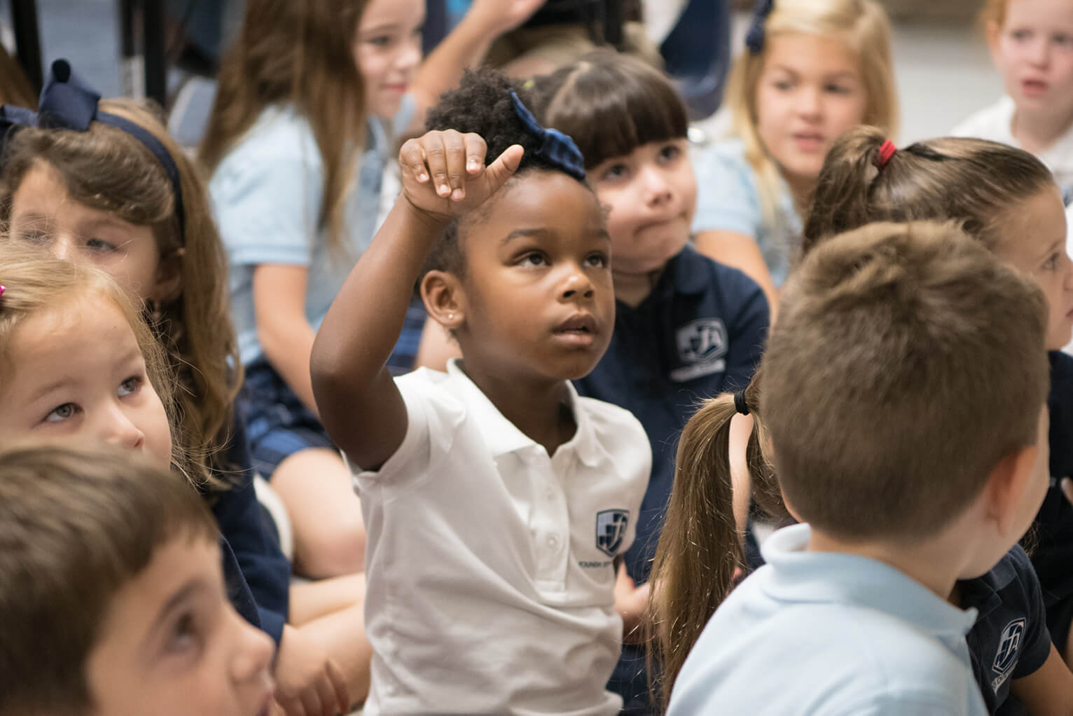 Kid raising hand