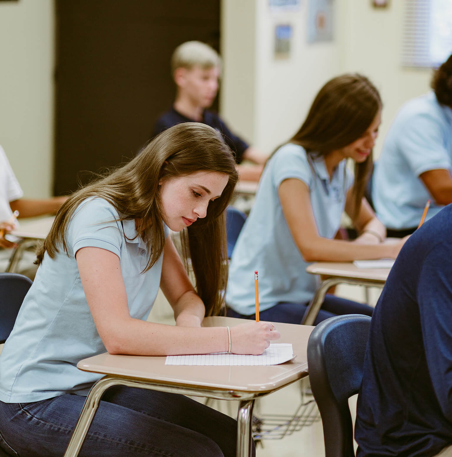 Teenagers in classroom