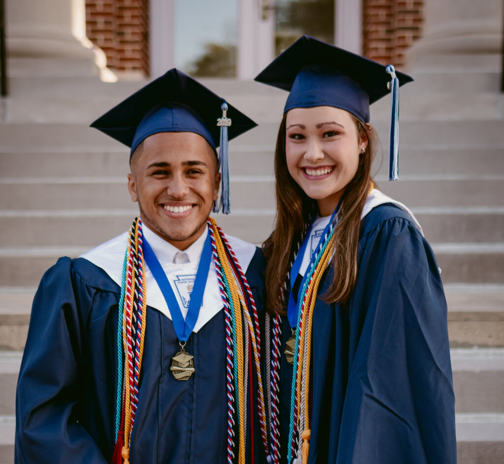 Two graduates from Foundation Academy